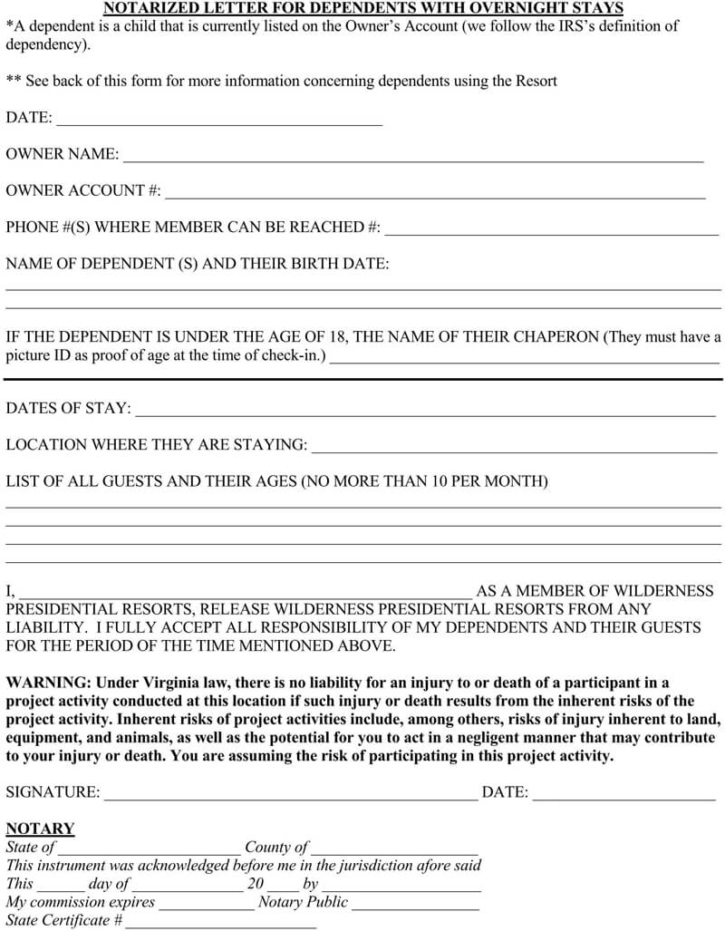 notarized statement template notarized statement template