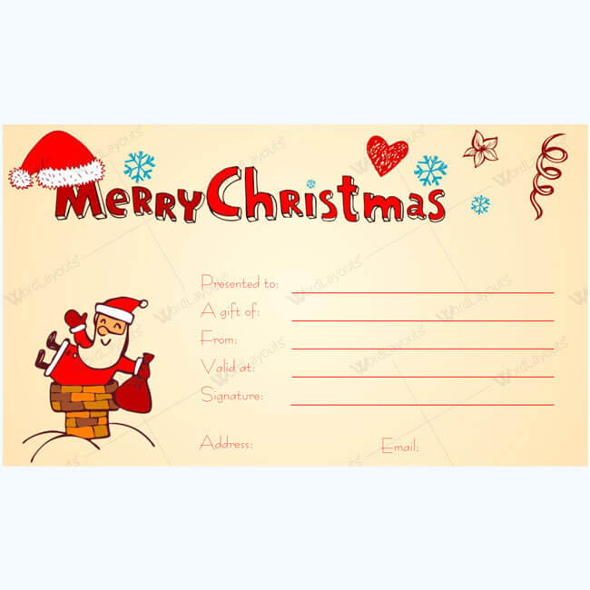 Christmas Gift Certificate Template 12