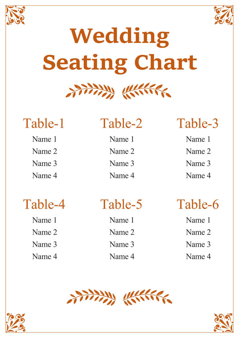 Wedding Seating Chart 01