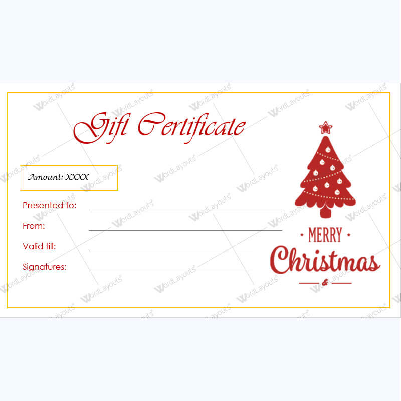 Gift Certificate Template Google Docs Christmas Master Template