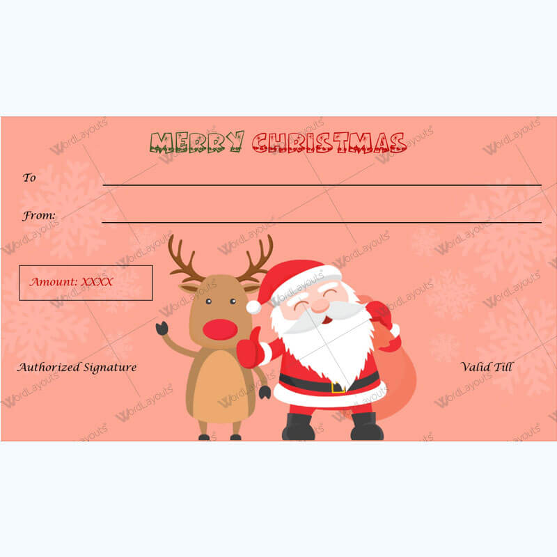 Christmas Gift Certificate Template 31
