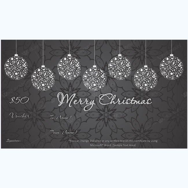  Christmas Gift Certificate Template 03 