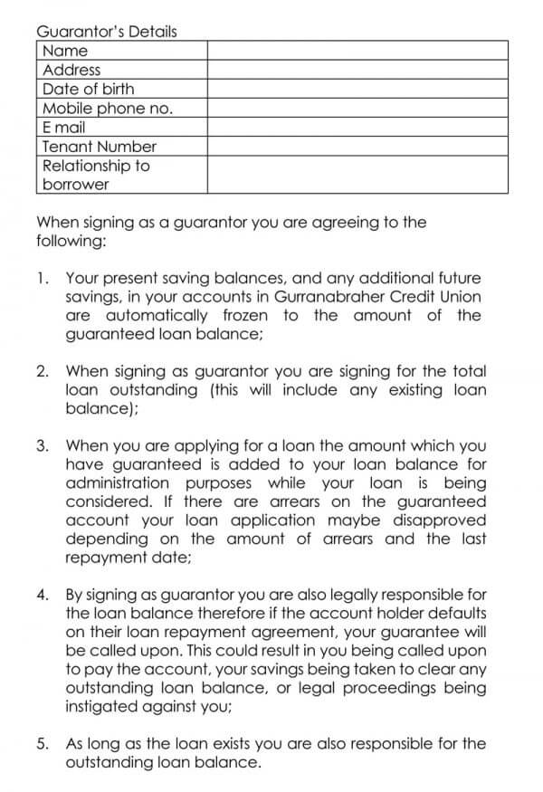 Loan Personal Guarantee Forms & Templates