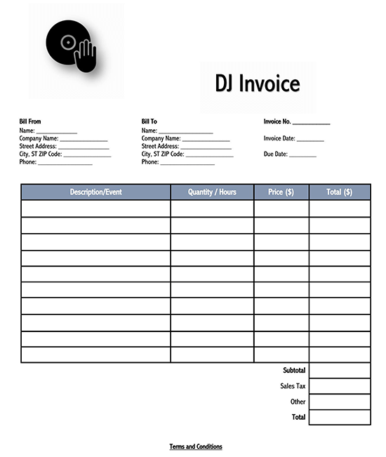 sales invoice template pdf