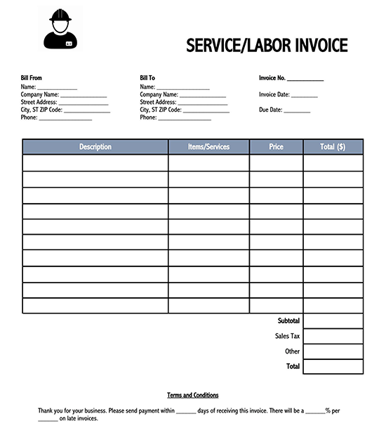 service invoice template word download free 03