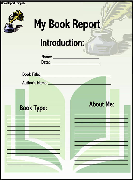 book report template 5th grade