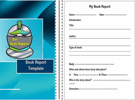 book report template kindergarten