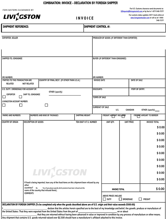 commercial invoice template ups 01