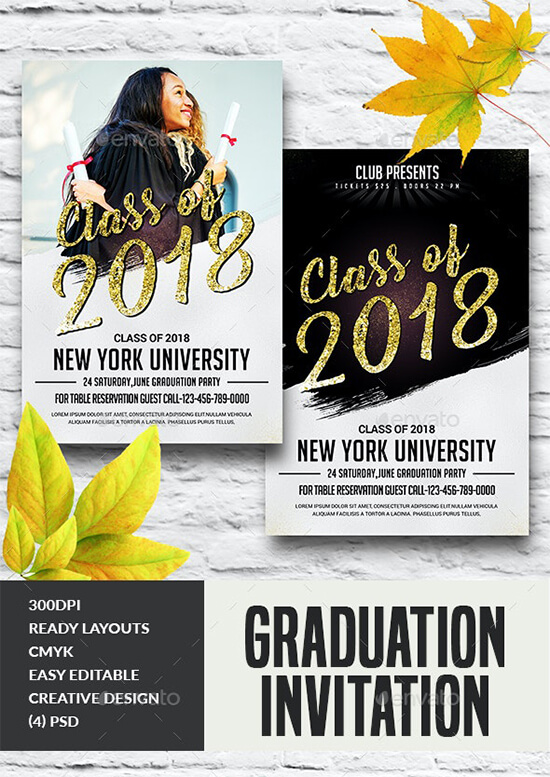 free graduation flyer template