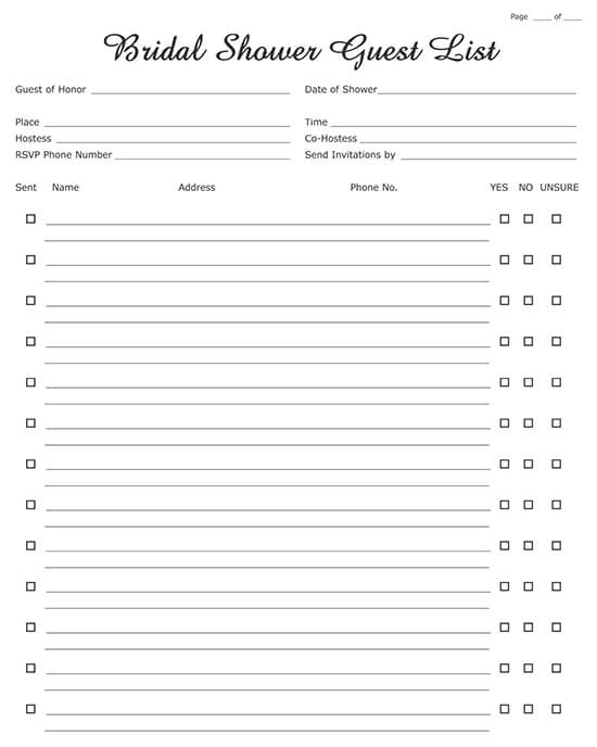 Guest Book pages