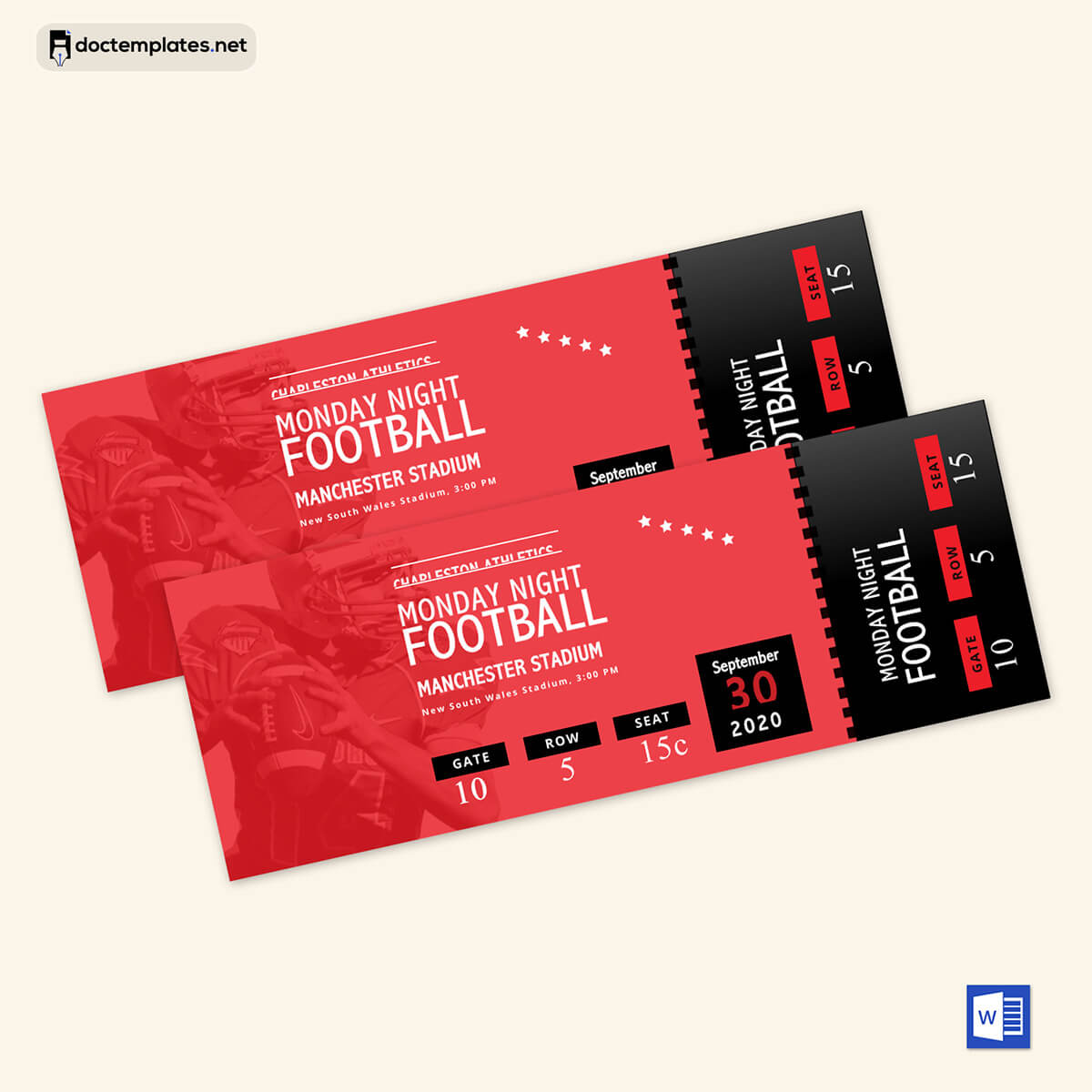 free ticket template