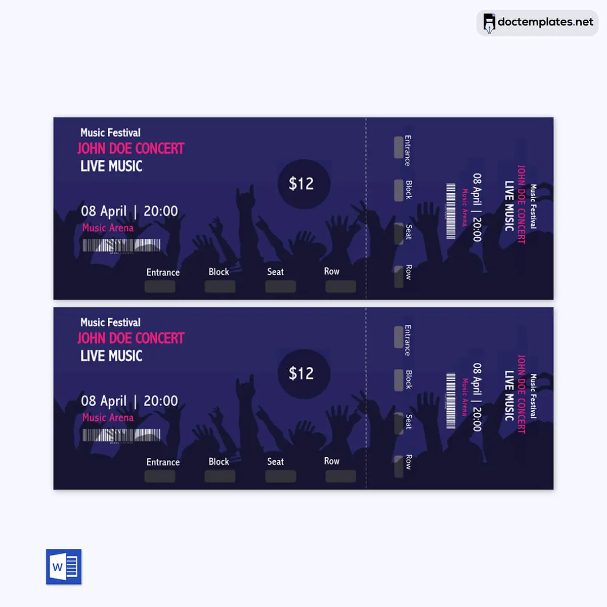40 Free Ticket Templates (Word - PDF) | Design Your Tickets