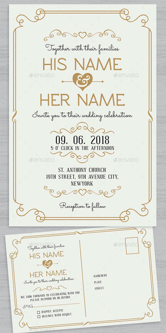 free lace wedding invitation templates 01