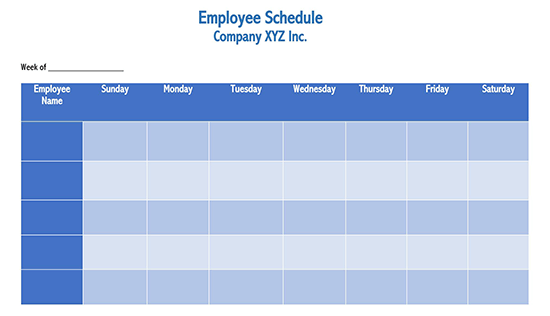 12 hour shift schedule template excel