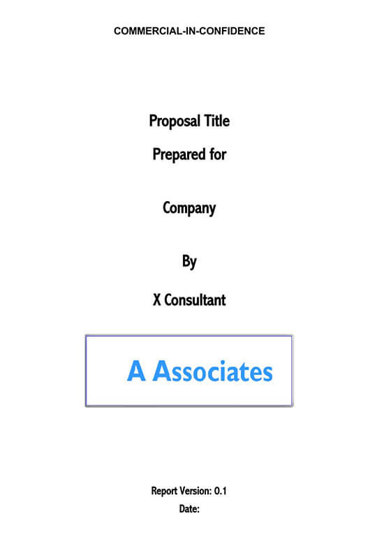 consulting proposal template word