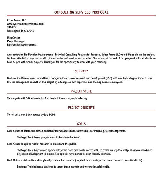 consulting proposal template pdf