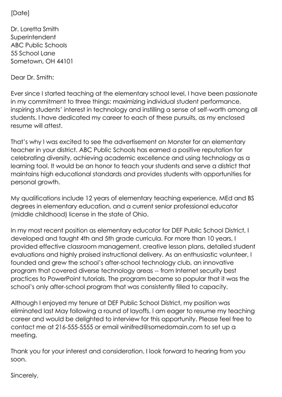 Letter Of Interest For A Teacher Position from www.doctemplates.net