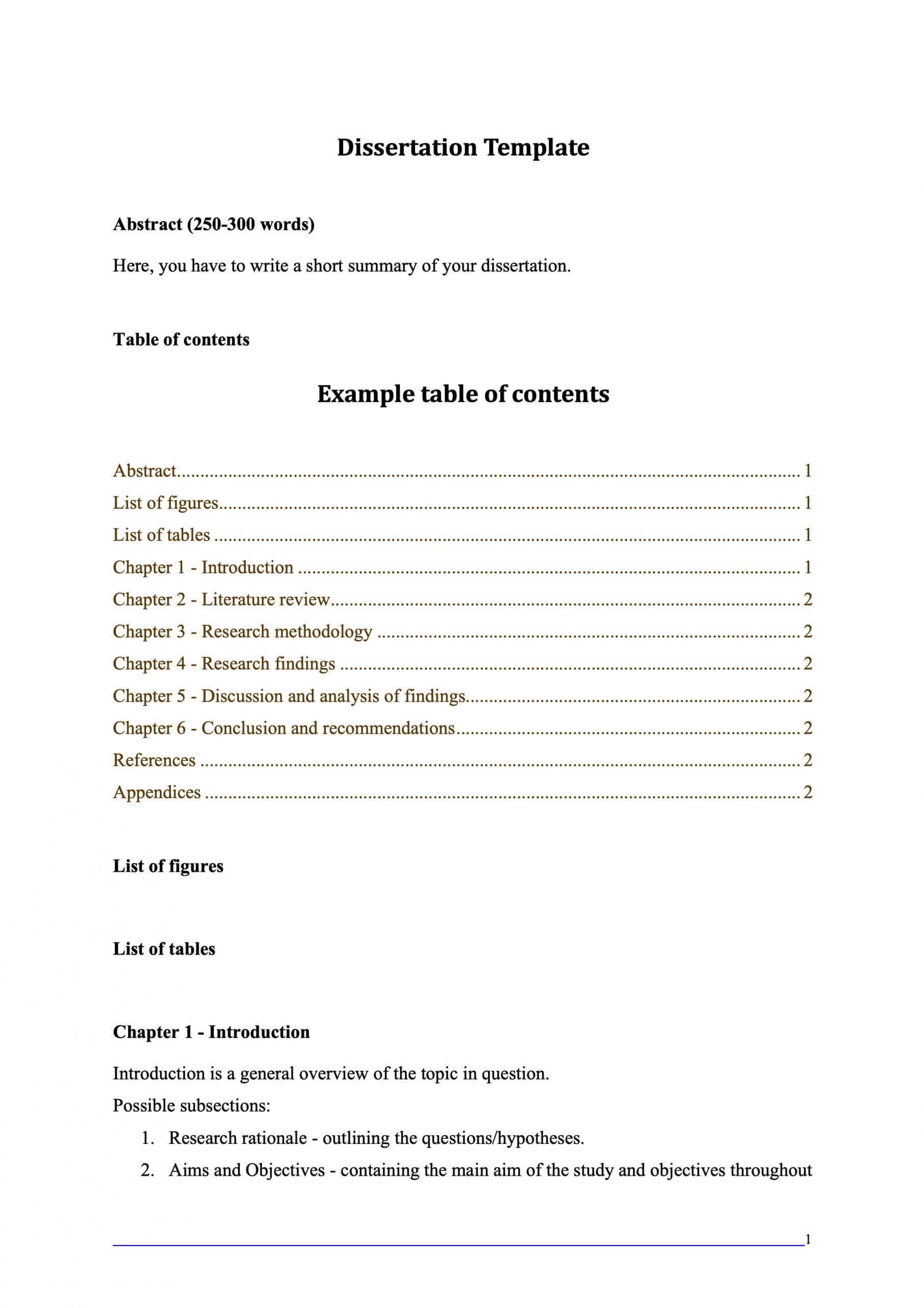 example business dissertation
