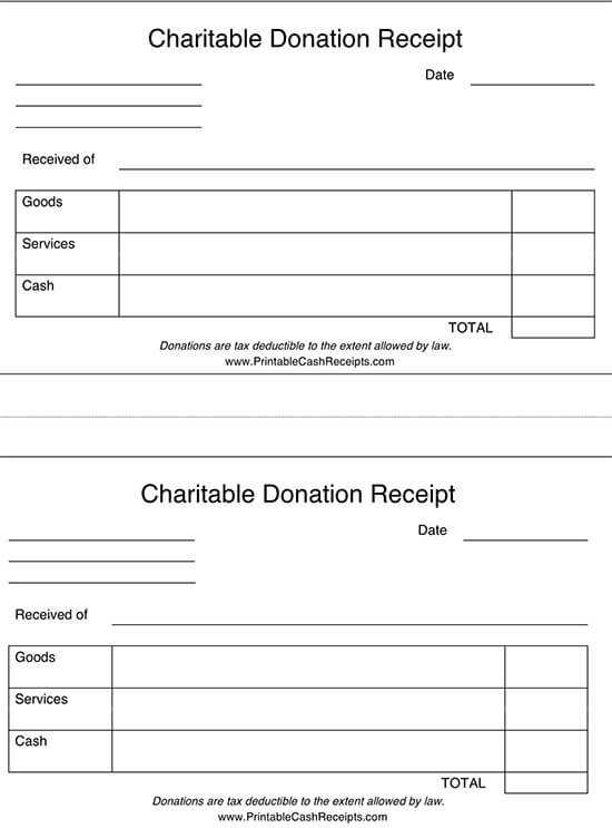 donation receipt template google docs