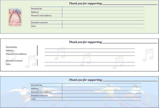 school donation receipt template