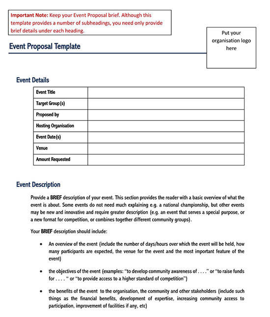 free event proposal template doc 01