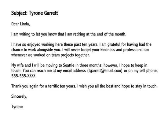 Farewell Letter Samples 09 Page 1 farewell letter to colleagues