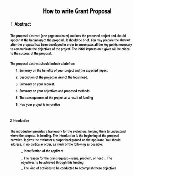 grant proposal template for nonprofit