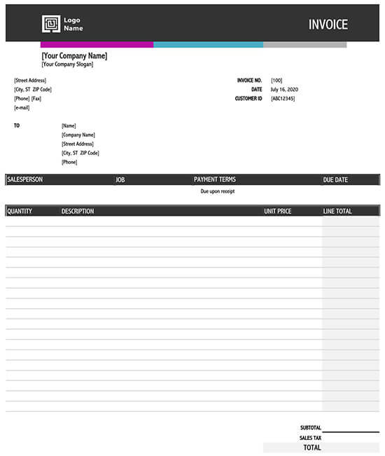 blank invoice template excel 01