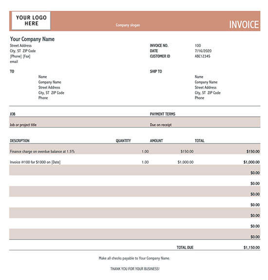 excel invoice template with database free download 01
