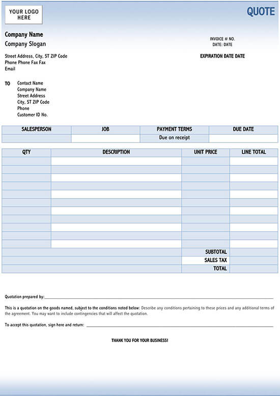 blank invoice template word 01