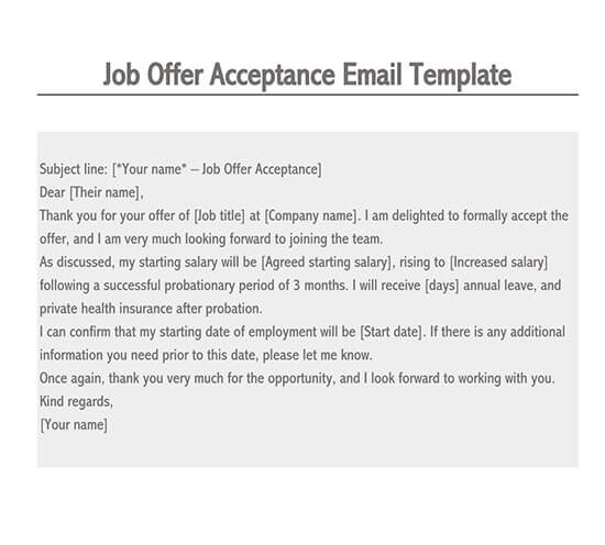 thank you letter for job offer accepted