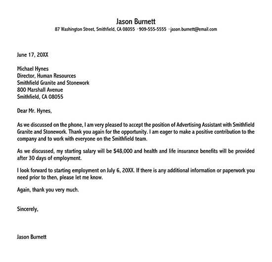 job offer acceptance letter reply 03