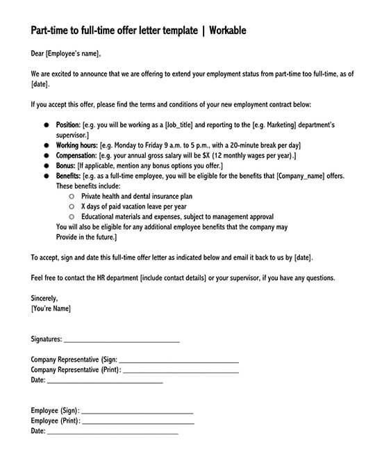 contract to hire offer letter sample 01