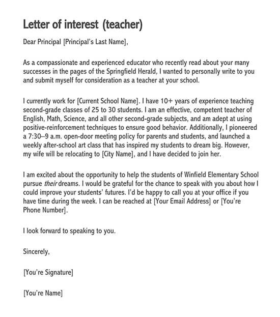 expression of interest template for business