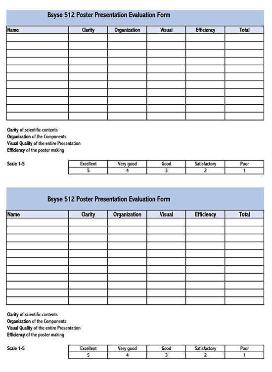 presentation evaluation form template word 03
