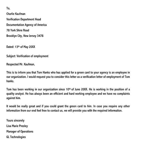 Request For Employment Letter from www.doctemplates.net