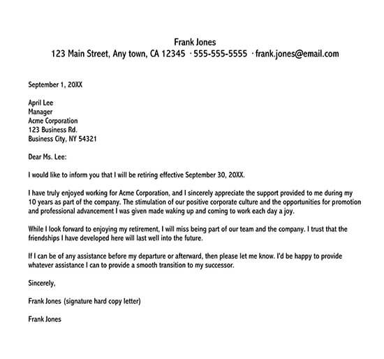 best resignation letter