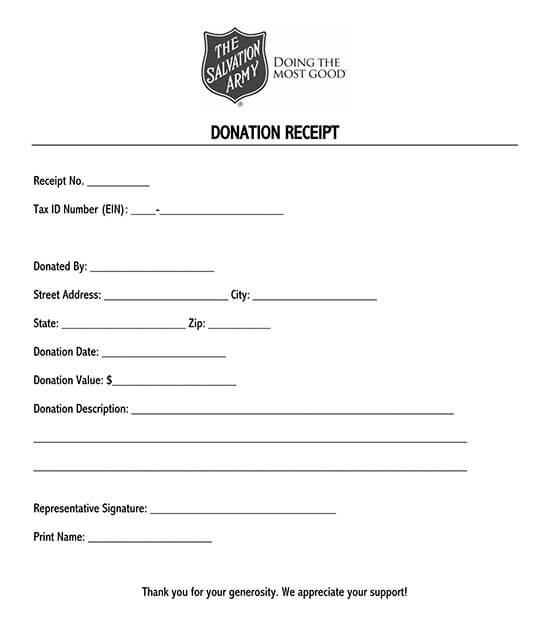 school donation receipt template 08