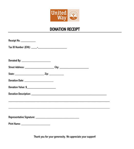 donation receipt letter template 08