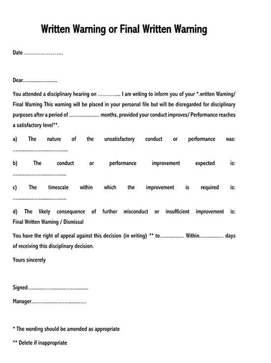 employee warning letter pdf 01