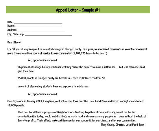 sample letter of appeal for consideration 01