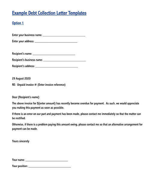 Collection Letter Template Free from www.doctemplates.net