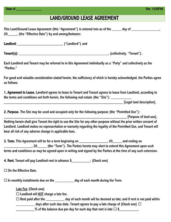 rental lease agreement template