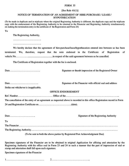 Lease Agreement Termination Letter