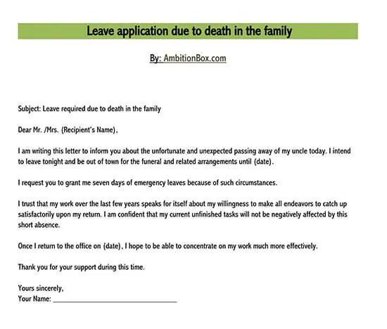 Bereavement Letter To Employer from www.doctemplates.net