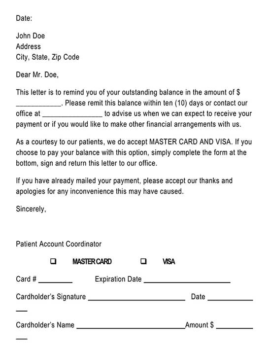 Sample Payment Reminder Letter
