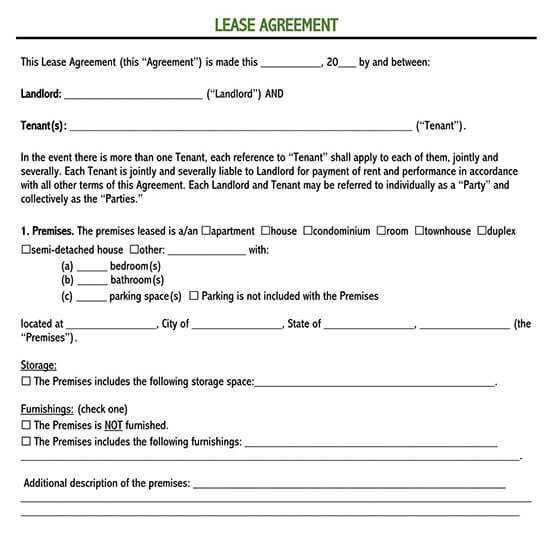 free printable basic rental agreement