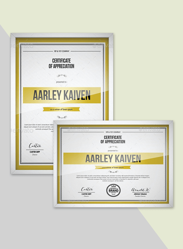 Award Certificate Format