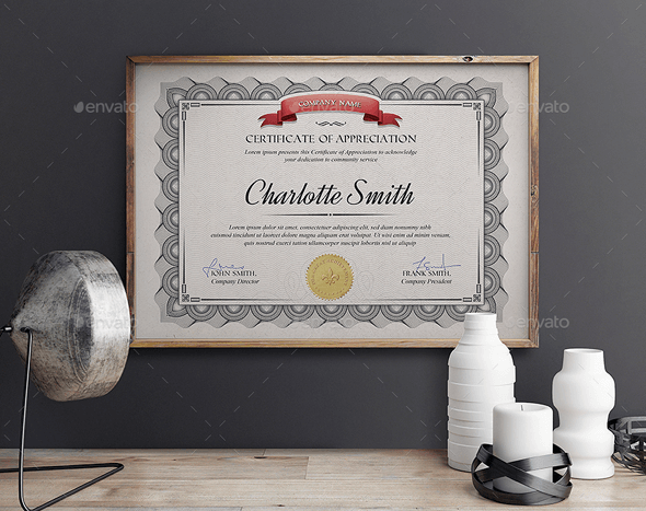 Certificate of appreciation Sample