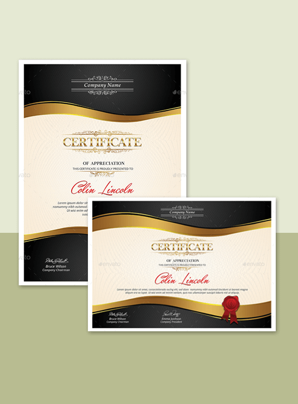 Format of Award Certificate